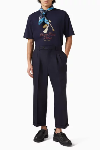 بنطال قصير بطيّات مزيج فيسكوز