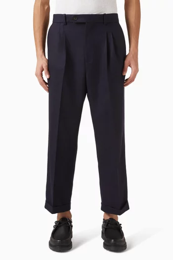 بنطال قصير بطيّات مزيج فيسكوز