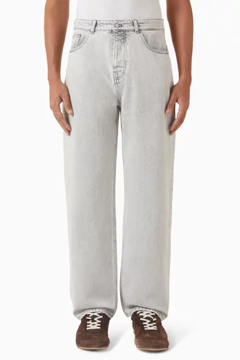 بنطال جينز بلون رمادي دينم