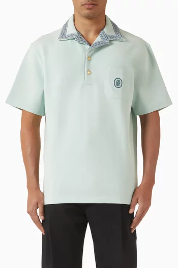 Le D Miroir Polo Shirt in Cotton