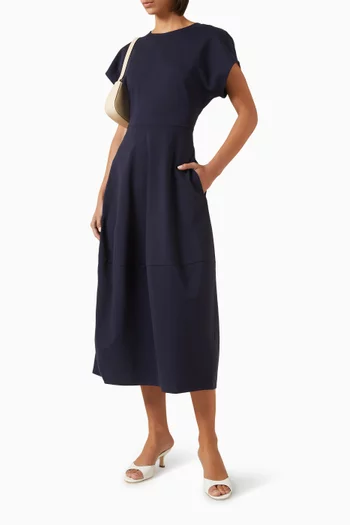 Sculpted Dress in Cotton-blend