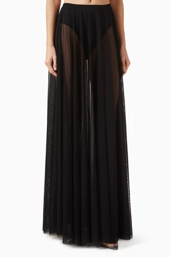 Flared Floor Skirt in Mesh