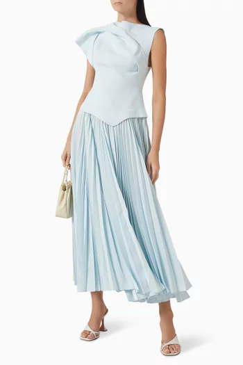 Cornmore Pleated Midi Dress