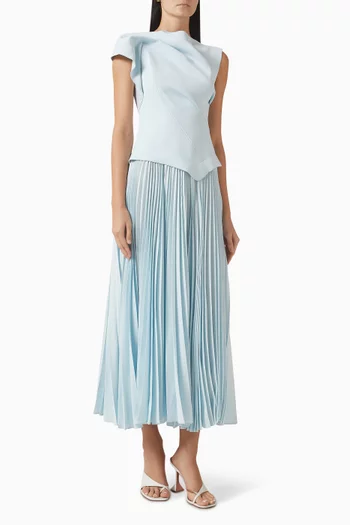 Cornmore Pleated Midi Dress