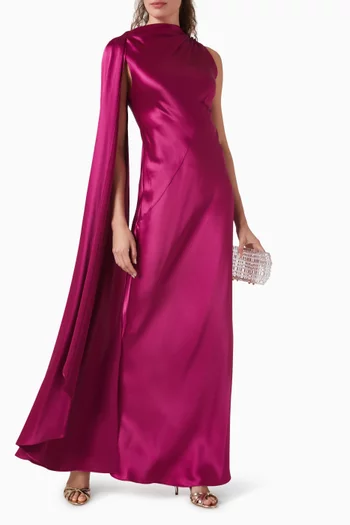 Ropley Maxi Dress in Satin