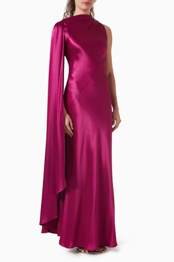 Ropley Maxi Dress in Satin