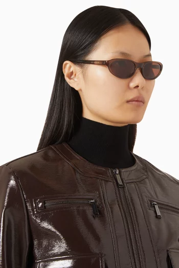 Naomi Oval Sunglasses in Acetate