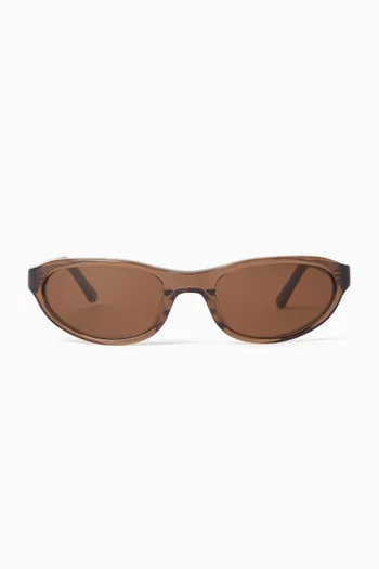 Naomi Oval Sunglasses in Acetate