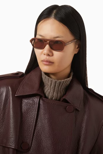 Sofia Aviator Sunglasses in Acetate