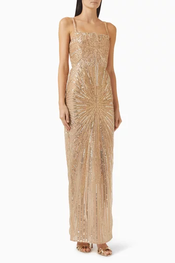Dahlia Sequinned Maxi Dress
