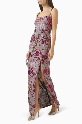 Allegra Sequin-embellished Maxi Dress