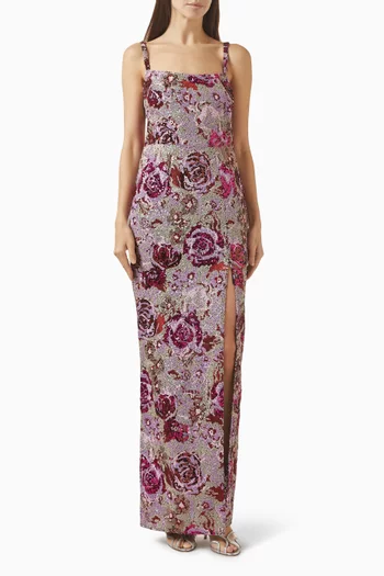 Allegra Sequin-embellished Maxi Dress