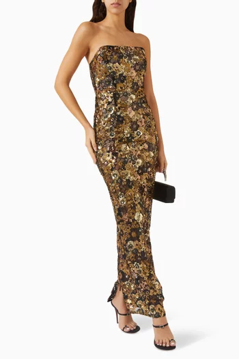 Farah Sequin-embellished Maxi Dress