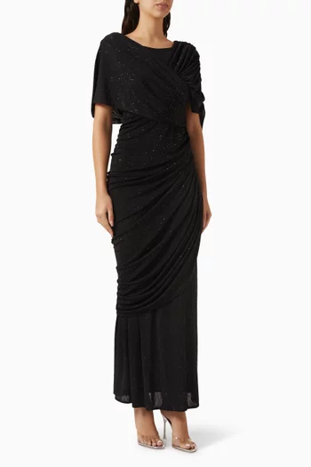 فستان طويل بدرابيه