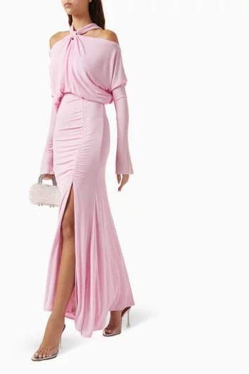 Cold-shoulder Maxi Dress