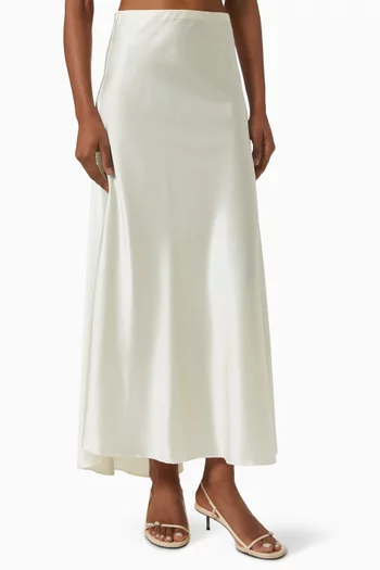 تنورة كلاريس متوسطة الطول ستان