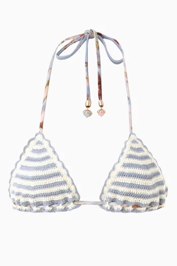 Awaken Crochet Tri Bikini Top