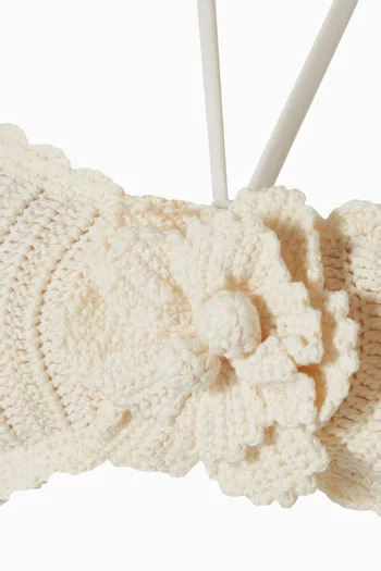 طقم بيكيني اويكن بزهرة كروشيه