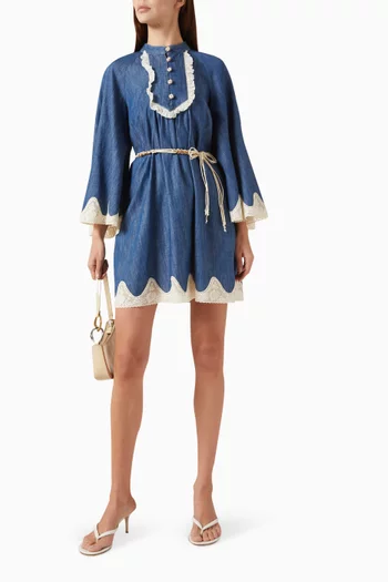 Awaken Mini Dress in Denim