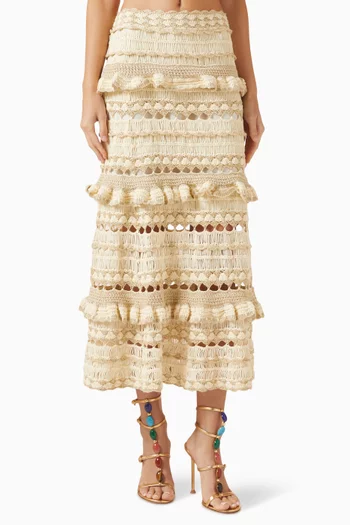 Wanderlust Crochet Midi Skirt