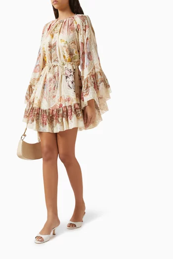 فستان داي لايت بأكمام بتصميم فراشة قطن