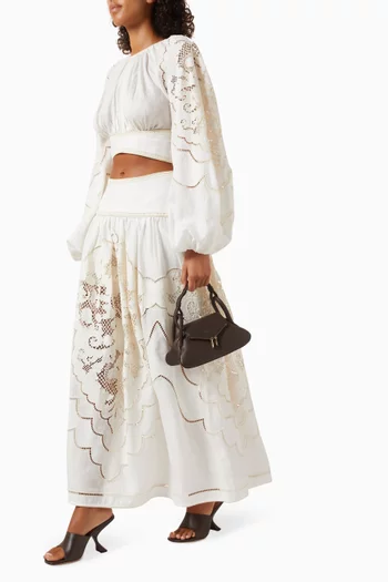 Daylight Embroidered Top in Linen