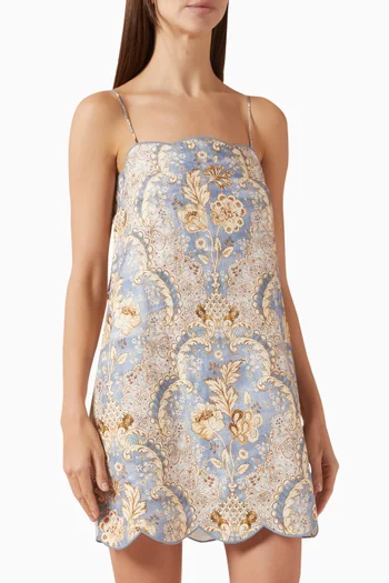 Daylight Scallop Mini Dress