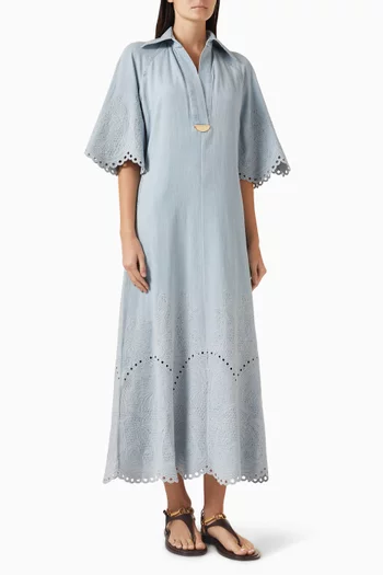 فستان داي لايت متوسط الطول دينم