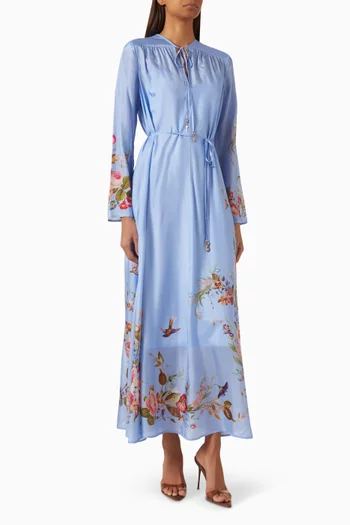 فستان بيشنس بحزام حرير