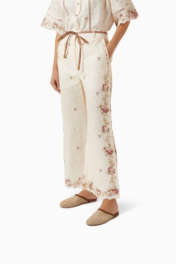 The Slippers in Raffia & Leather