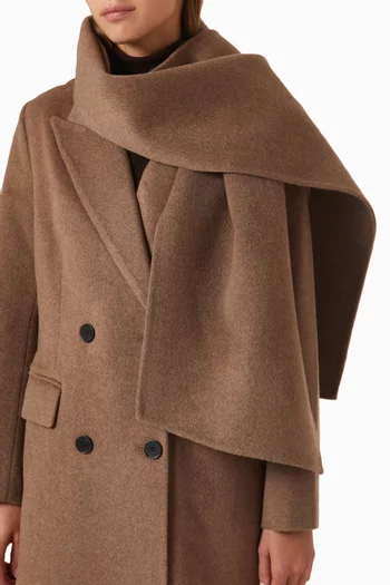 وشاح بوجهين صوف مارينو وكشمير