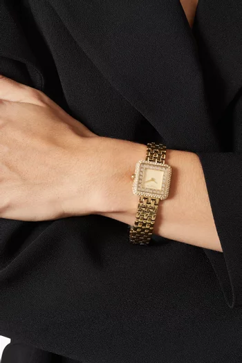 ساعة كاس كوارتز مرصعة بالكريستال، 24 مم