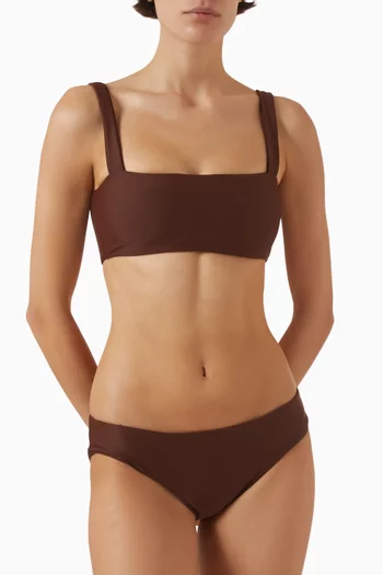 قطعة بيكيني علوية كوست قماش غير لامع