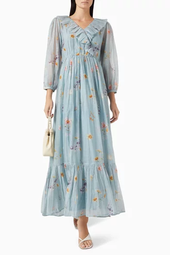 Larissa Maxi Dress in Cotton-silk