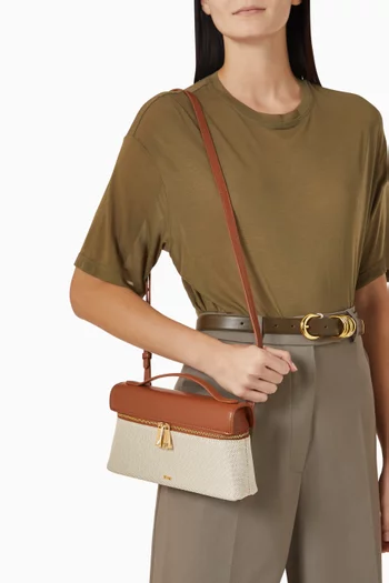 Thea Top Handle Bag in Canvas & Vegan Leather