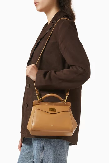 Lucia Classic Top Handle Bag in Vegan Leather