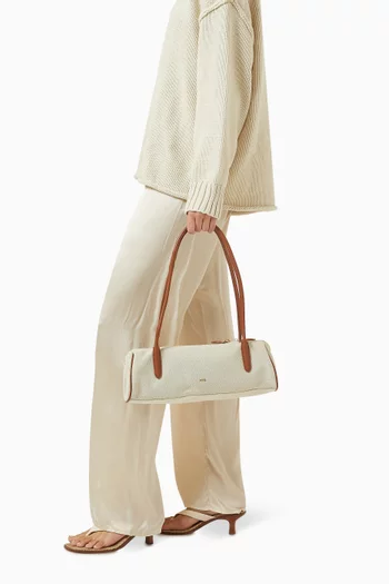 Nova Shoulder Bag in Canvas & Vegan Leather