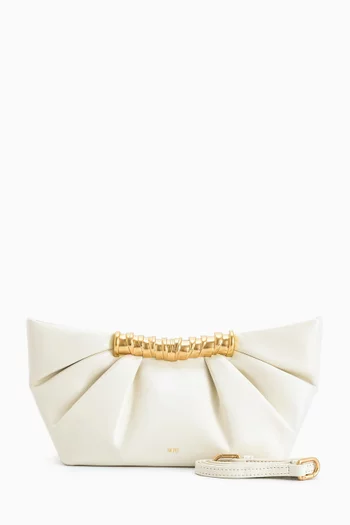 Leia Pleated Clutch in Vegan Leather