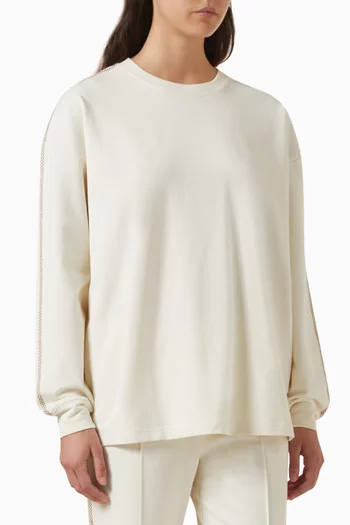 بلوزة هامسا صنداي بفتحة رقبة مستديرة