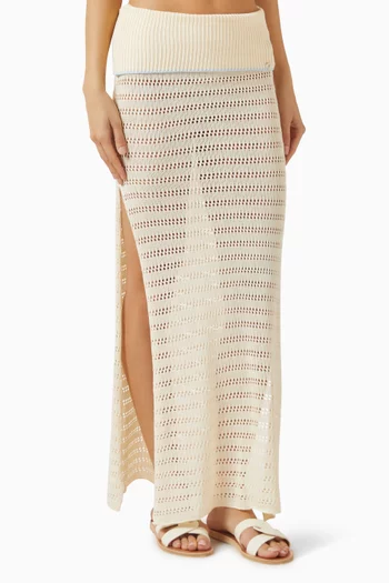Emilia Knit Slit Skirt in Modal Blend