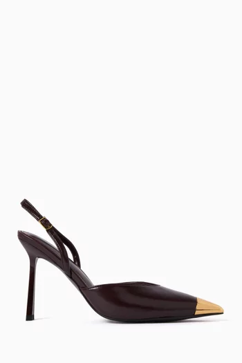 Savannah 100 Slingback Pumps in Vegan Leather
