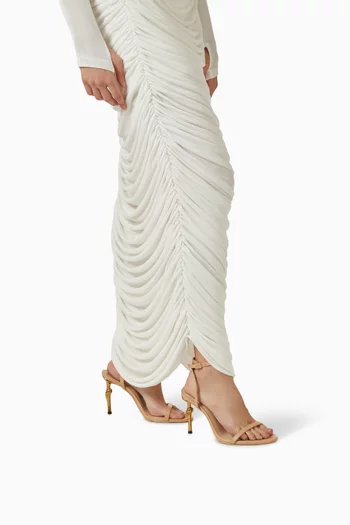 صندل اليفيا بكعب 95 مم جلد نباتي