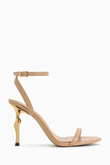 صندل اليفيا بكعب 95 مم جلد نباتي