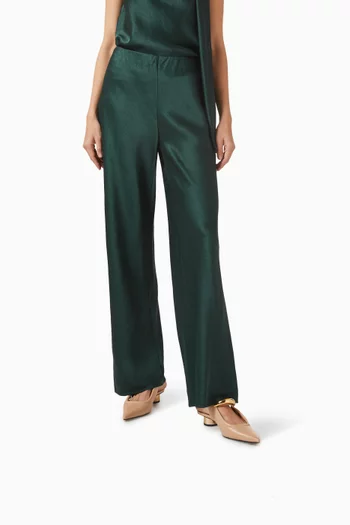 حذاء هيلينا مفتوح من الخلف بتصميم مجدول جلد