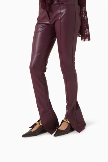 حذاء هيلينا مفتوح من الخلف جلد نباتي