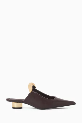 حذاء هيلينا مفتوح من الخلف جلد نباتي