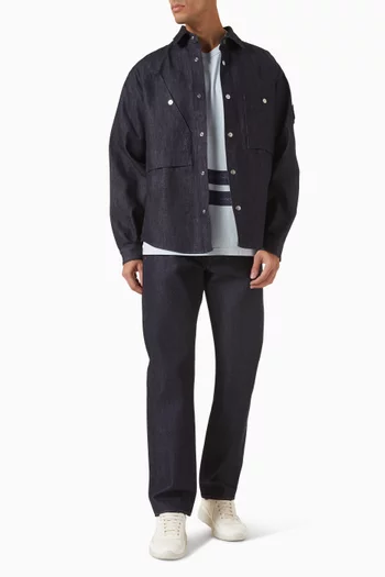 بنطال جينز تي سي بقصة ساق مستقيمة دينم متين