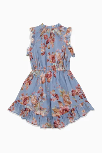 فستان اويكن بحافة واسعة قطن