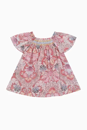 Daylight Smocked Dress in Cotton