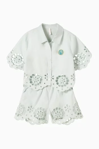 Awaken Broderie Anglaise Shirt in Cotton-poplin